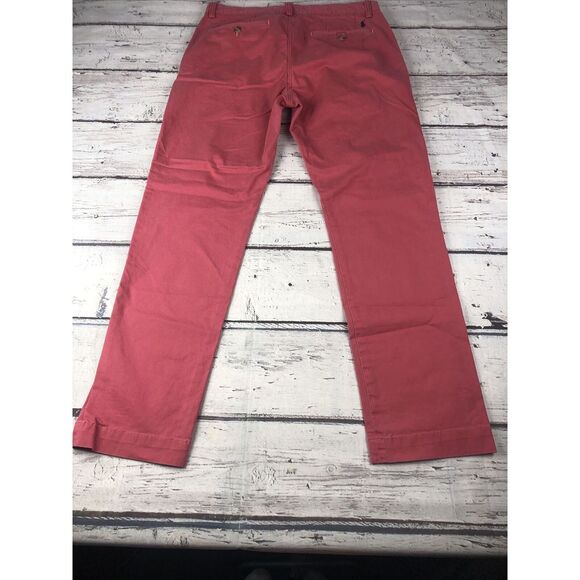 Polo Ralph Lauren Chino Pants Mens 33x32‎ Pink Stretch Straight Fit Twill Cotton - Picture 9 of 9